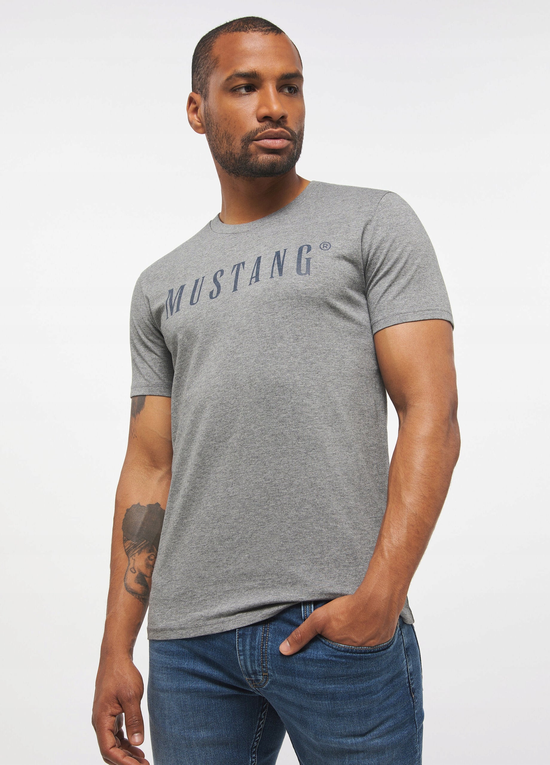 Mustang Herren T-Shirt, Grau 