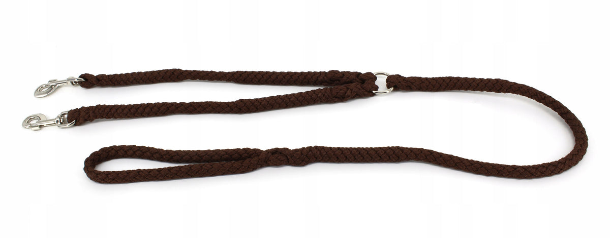 Mustang Double leash for dogs brown 1,5 m
