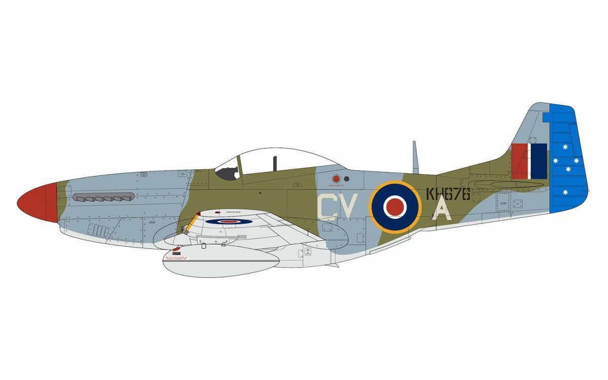 Plastikinis surenkamas modelis Airfix North American Mustang Mk.IV / P-51K Mustang, 1/48, A05137