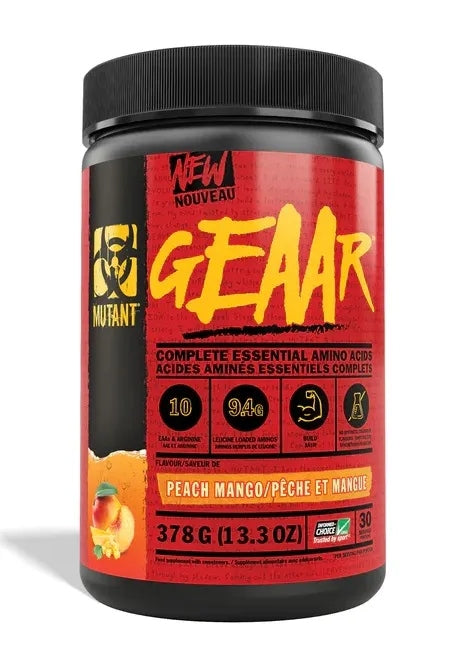 Mutant GEAAR Peach Mango Powder 378g