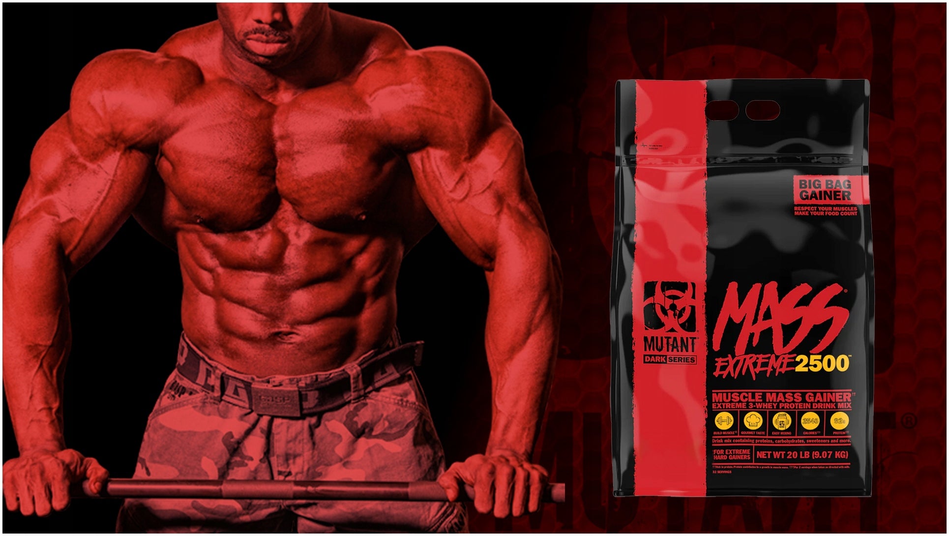 Mutant Mass Extreme 2500 9070g triple chocolate Expiration date at least 1 year from the date of purchase