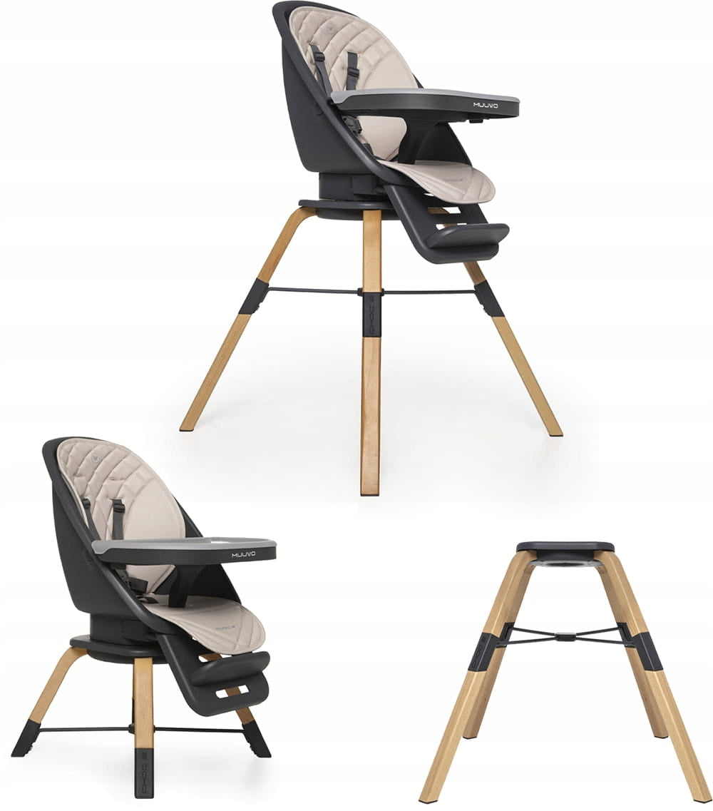 Muuvo Choc 2 - 3in1 high chair with swivel seat | Beige