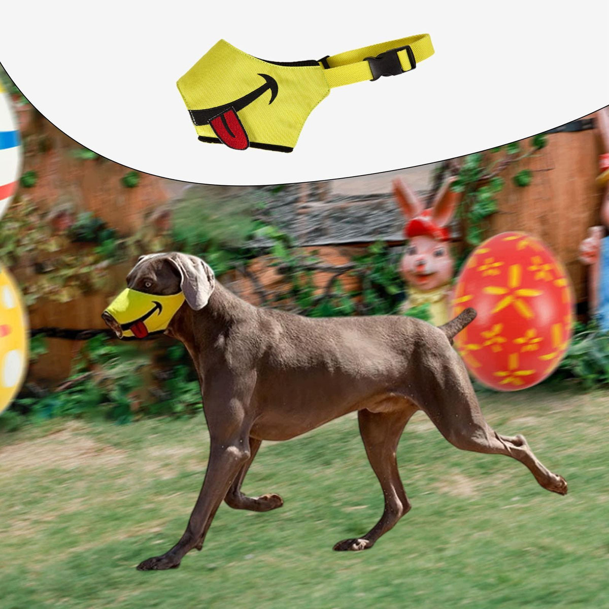 Muzzle for Dog Breathable Anti Biting Barking Comfortable Dog L Yellow