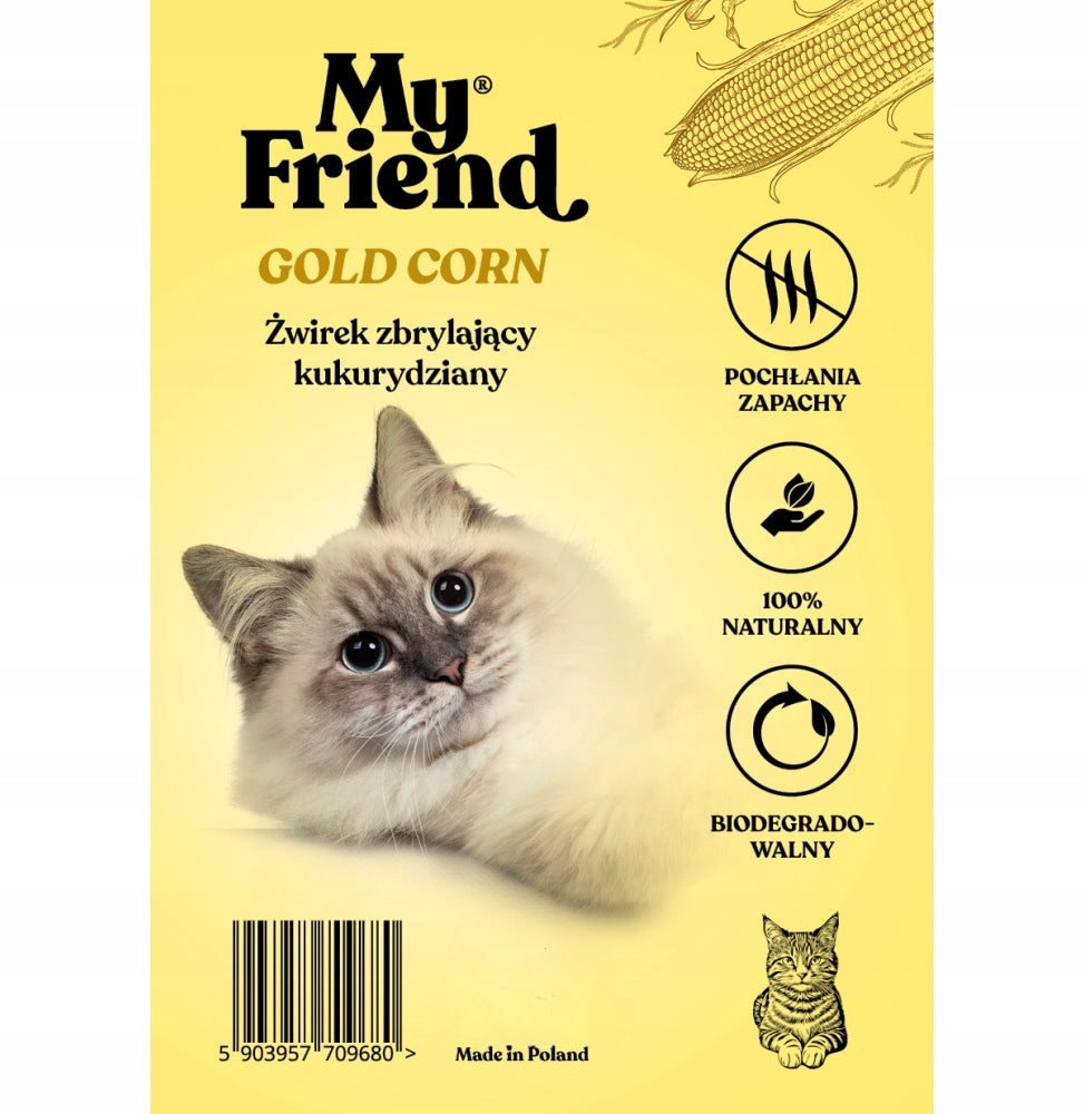My Friend Gold Corn 7l /4,5kg clumping corn litter for cat Brand My Friend