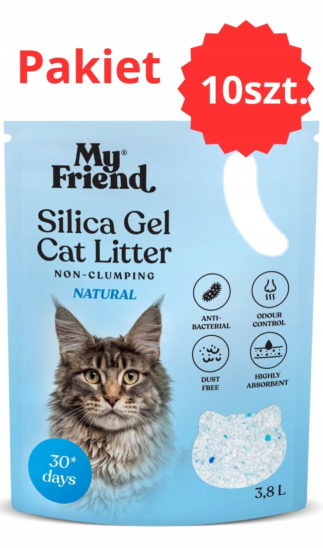 My Friend Silicone Cat Litter 3,8 L Dust-Free, Odor-Free 10 Pieces