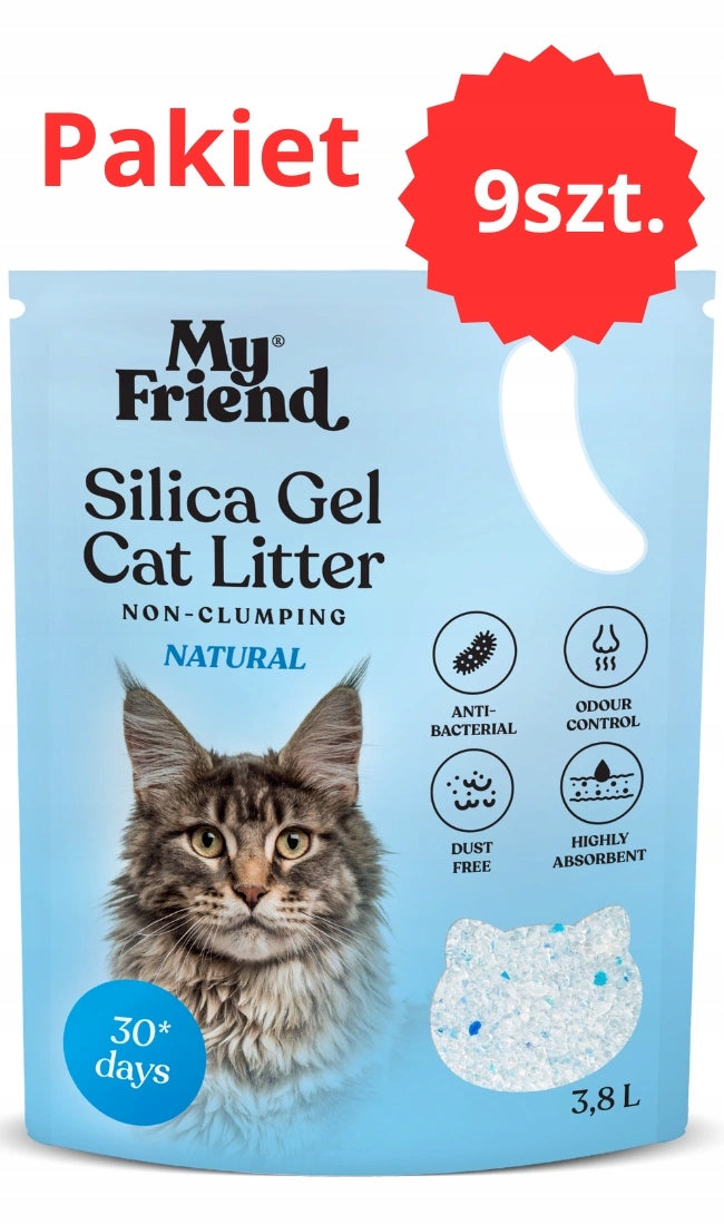 My Friend Silicone Cat Litter 3,8 L Dust-Free, Odor-Free 9 Pieces