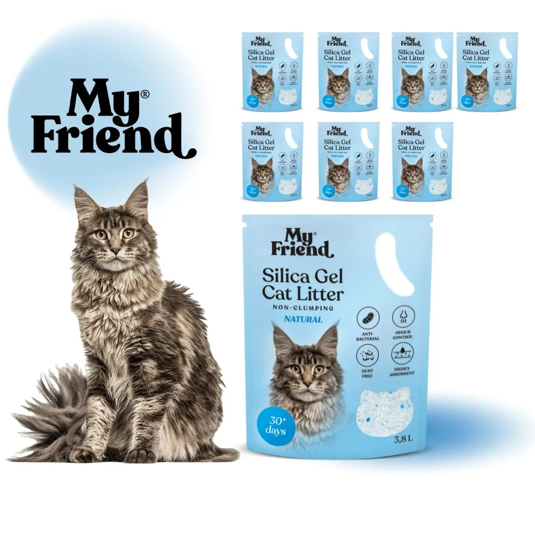 My Friend Silicone Cat Litter Silica Natural 3,8l Package x8