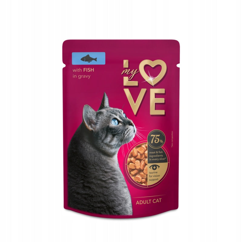 My Love Adult sachet for adult cats in sauce with fish85g