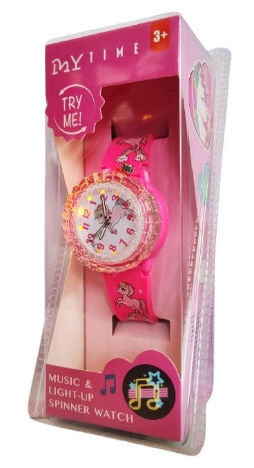My Time children's watch PINK with spinner function, light and music Manufacturer code 3223443