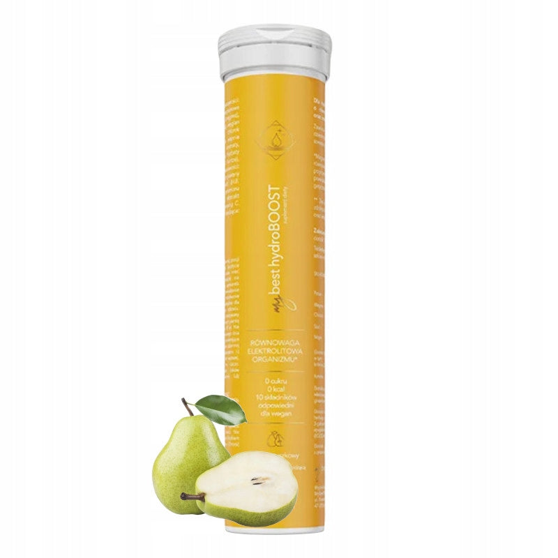 MyBestPharm MyBestHydroBOOST 20 Pear Flavoured Effervescent Tablets Packaging status original