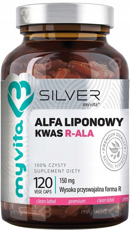MyVita Silver Alpha Lipoic Acid R-ALA 150mg 120k Dietary Supplement