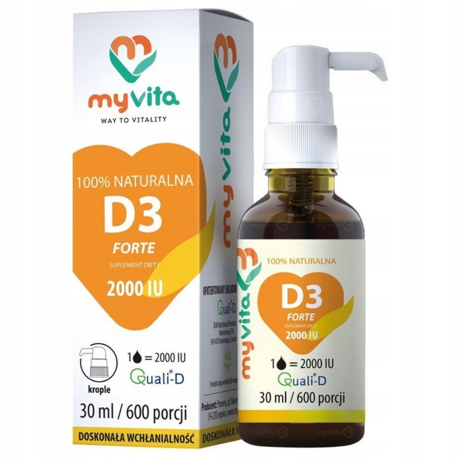 MyVita Vitamin D3 2000 IU 30 ml IN OIL DROPS EXTRA OLIVE OIL