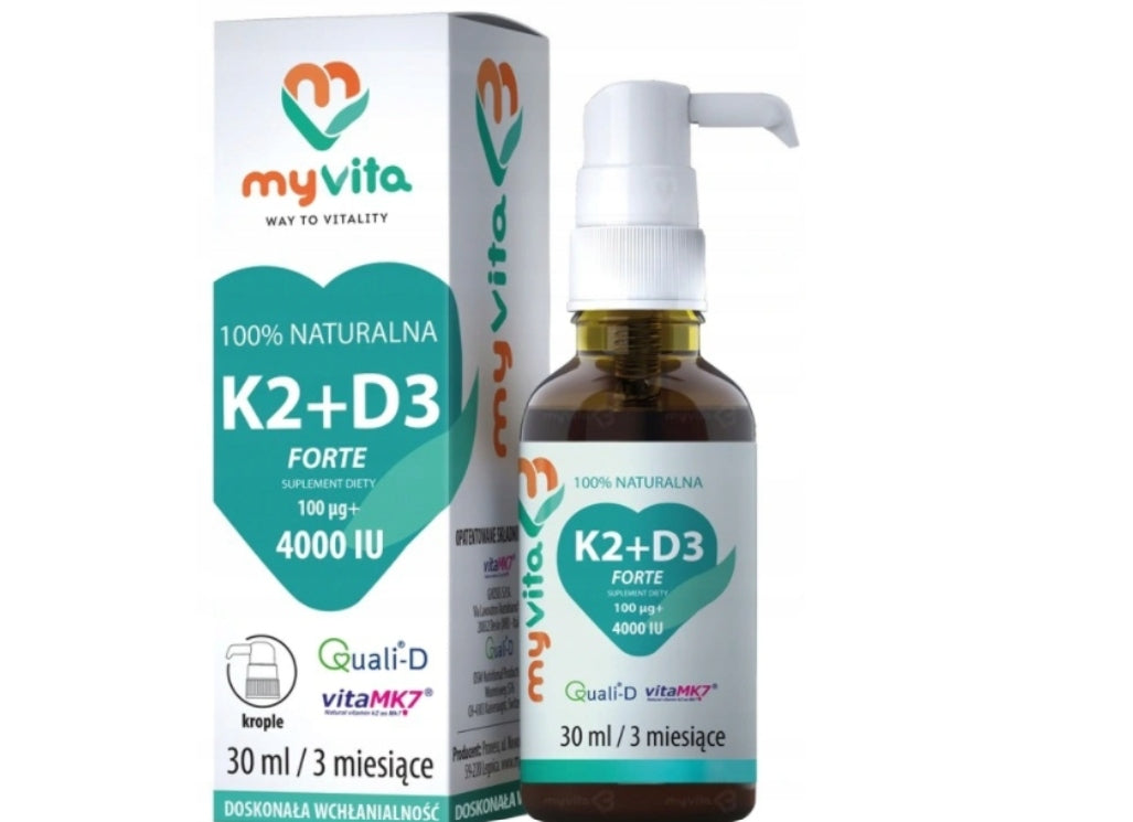 MyVita Vitamin K2 100 mcg D3 4000 IU drops 30 ml