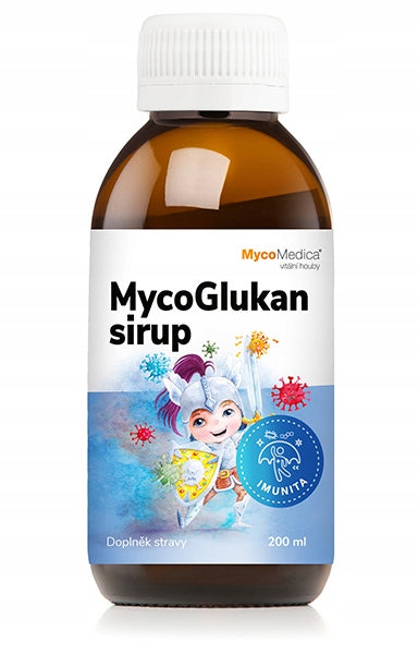 MycoGlucan Syrup immunity, beta-glucan, dietary supplement MycoMedica 200ml EAN (GTIN) 8594167654463