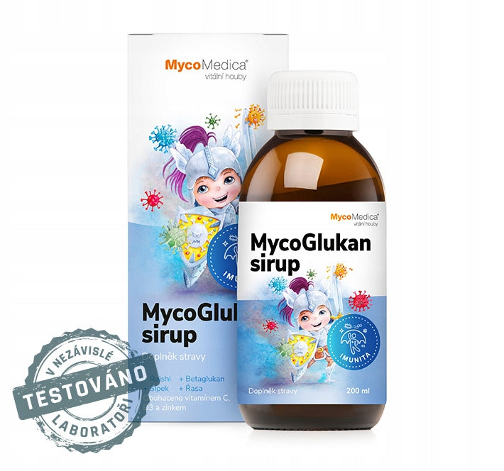 MycoGlucan Syrup immunity, beta-glucan, dietary supplement MycoMedica 200ml
