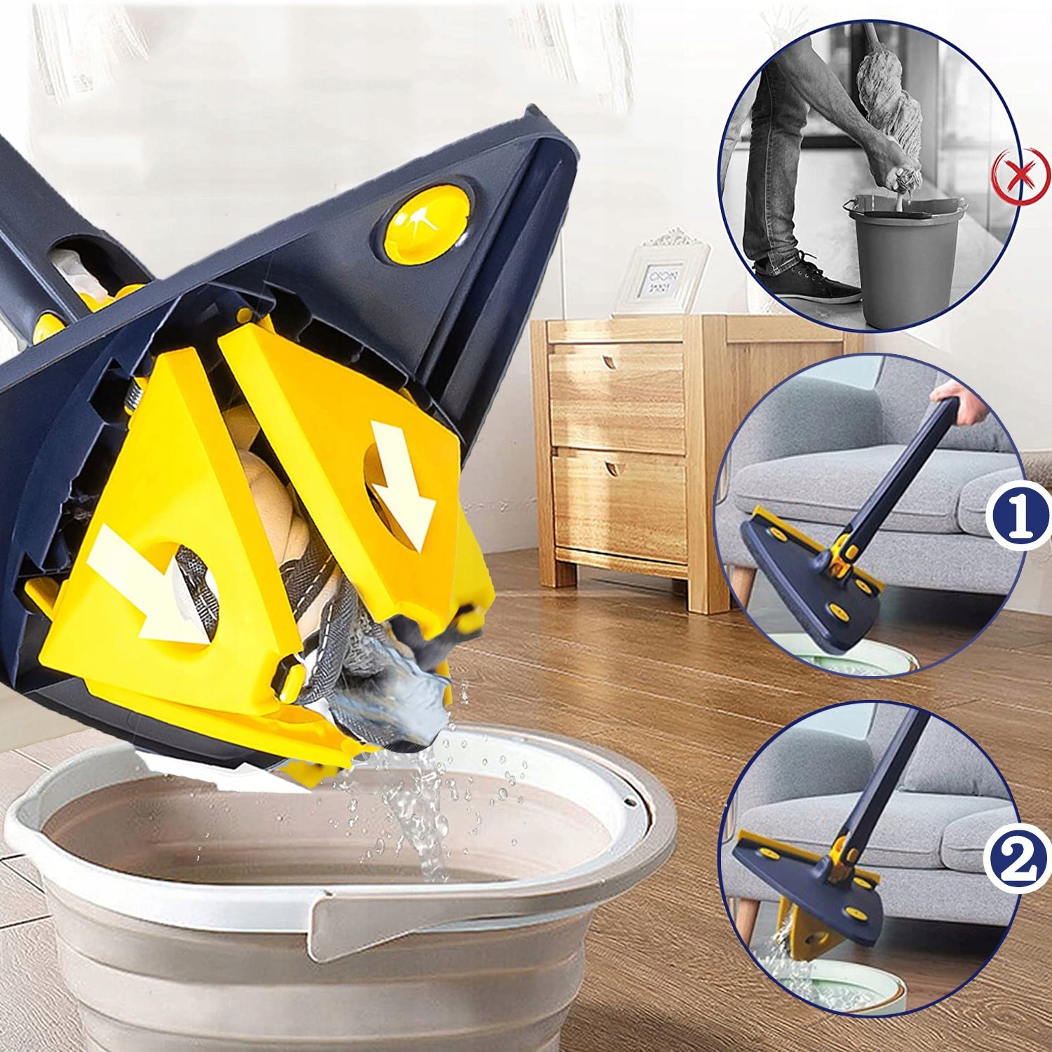 Myjka Mop Do Okien 127CM z Obrotowy Do Czyszczenie Brand Hooha