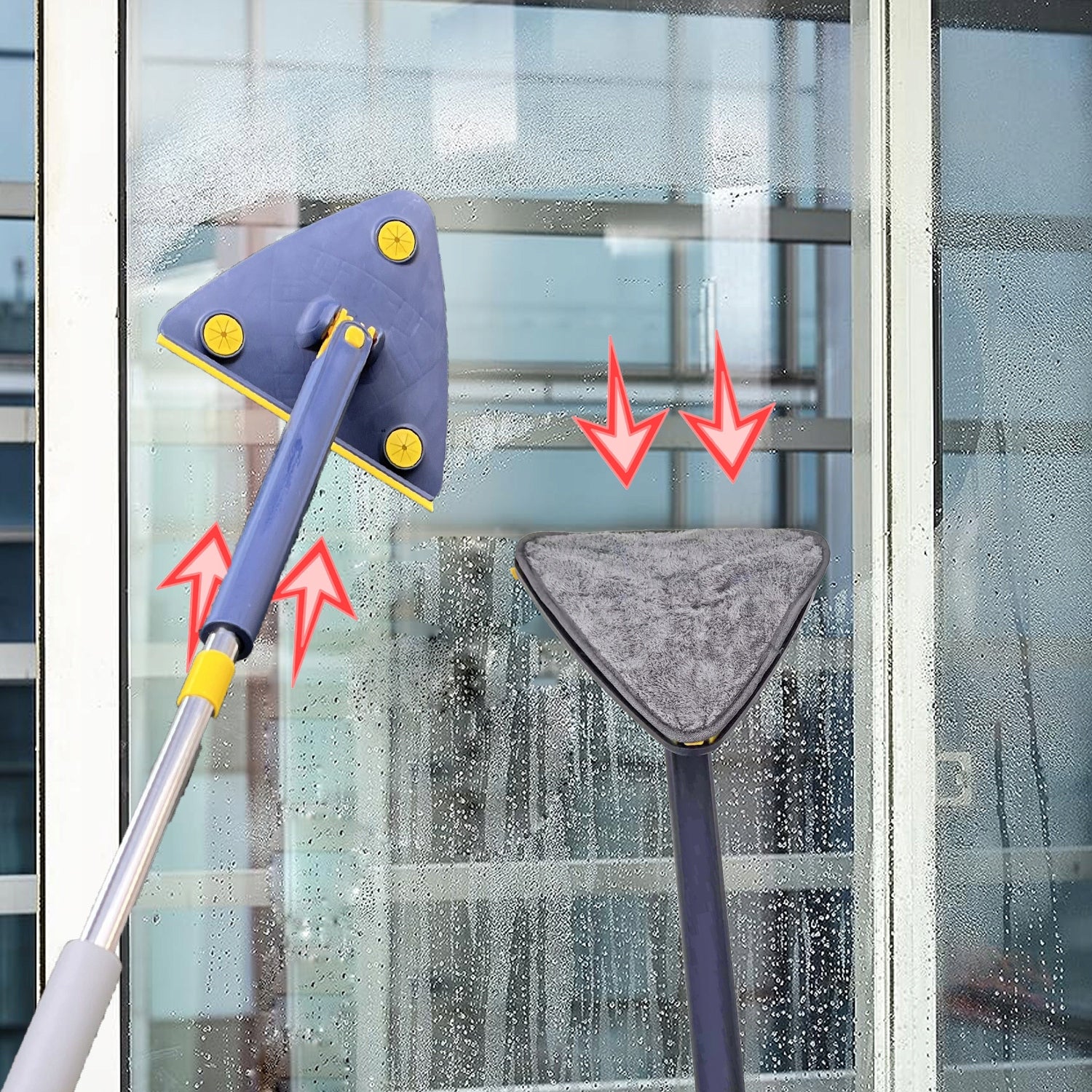 Myjka Mop Do Okien 127CM z Obrotowy Do Czyszczenie Color blue