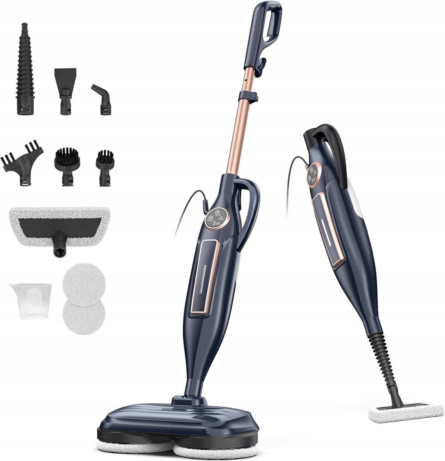 Myjka parowa VM6 1300 W bez worka 3 tryby pary wyświetlacz LED kabel 5m