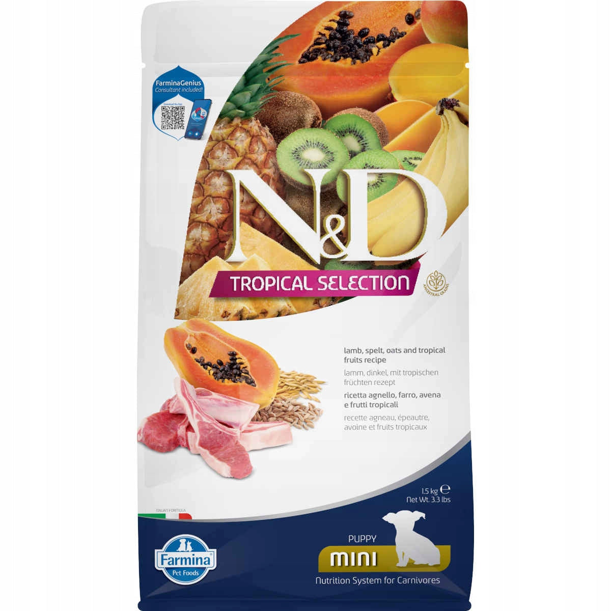 N&D DOG TROPICAL SELECTION LAMB PUPPY MINI 1.5 kg