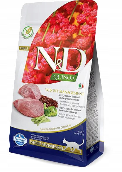 N&D GF Quinoa CAT Weight Mngmnt Lamb & Broccoli Varianta: 300g Brand Farmina