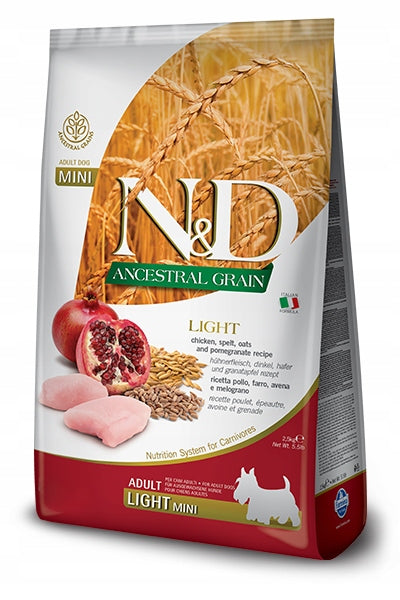 N&D LG DOG Light Mini Chicken & Pomegranate Varianta: 2,5 kg Brand Farmina