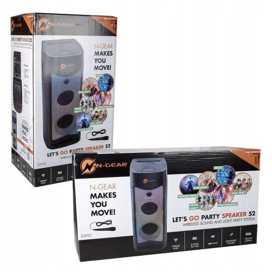 N-Gear Let's Go Party Speaker 52 Batteries included yes