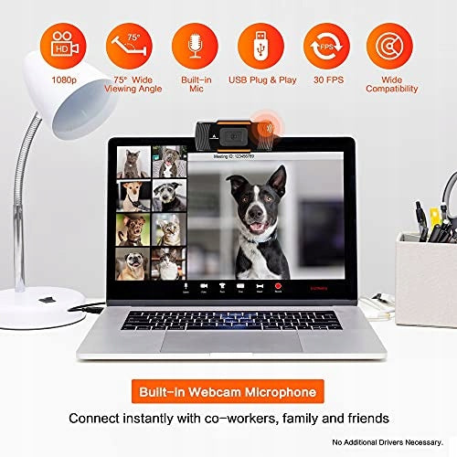 N537 LYCANDER USB Webcam with Built-in Microphone, 1080p Brand Lycander