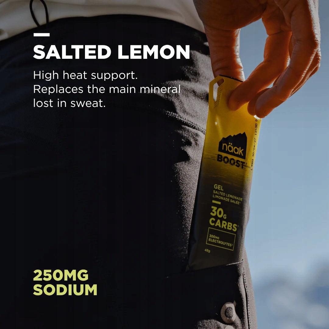 NAAK GEL / Boost Energy Gel | Salted Lemonade / Salty Lemonade Expiration date at least 1 year from the date of purchase