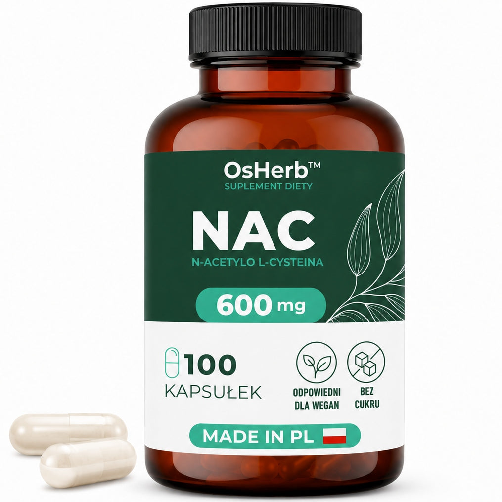 NAC 600mg 100 CAPSULES N-ACETYL L-CYSTEINE HEALTHY LIVER PROTECTION | OSHERB