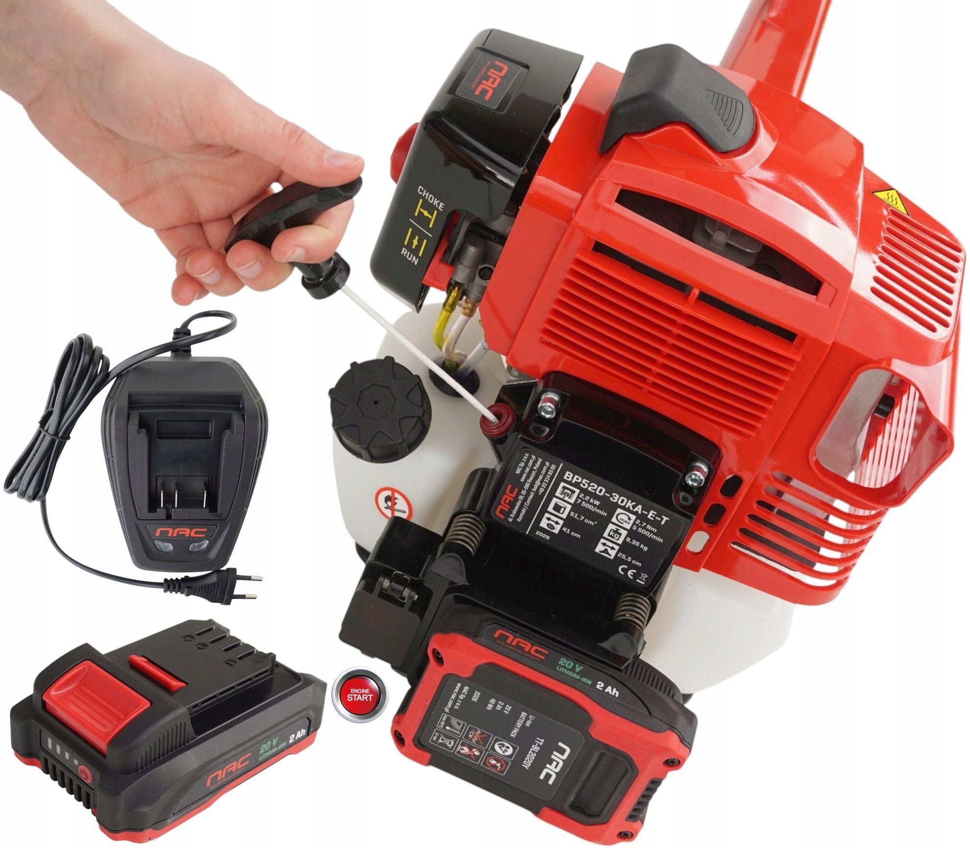 NAC Diesel scythe with electric starter BP520-30-KA-E-T disc 3HP Tool weight 9.35 kg