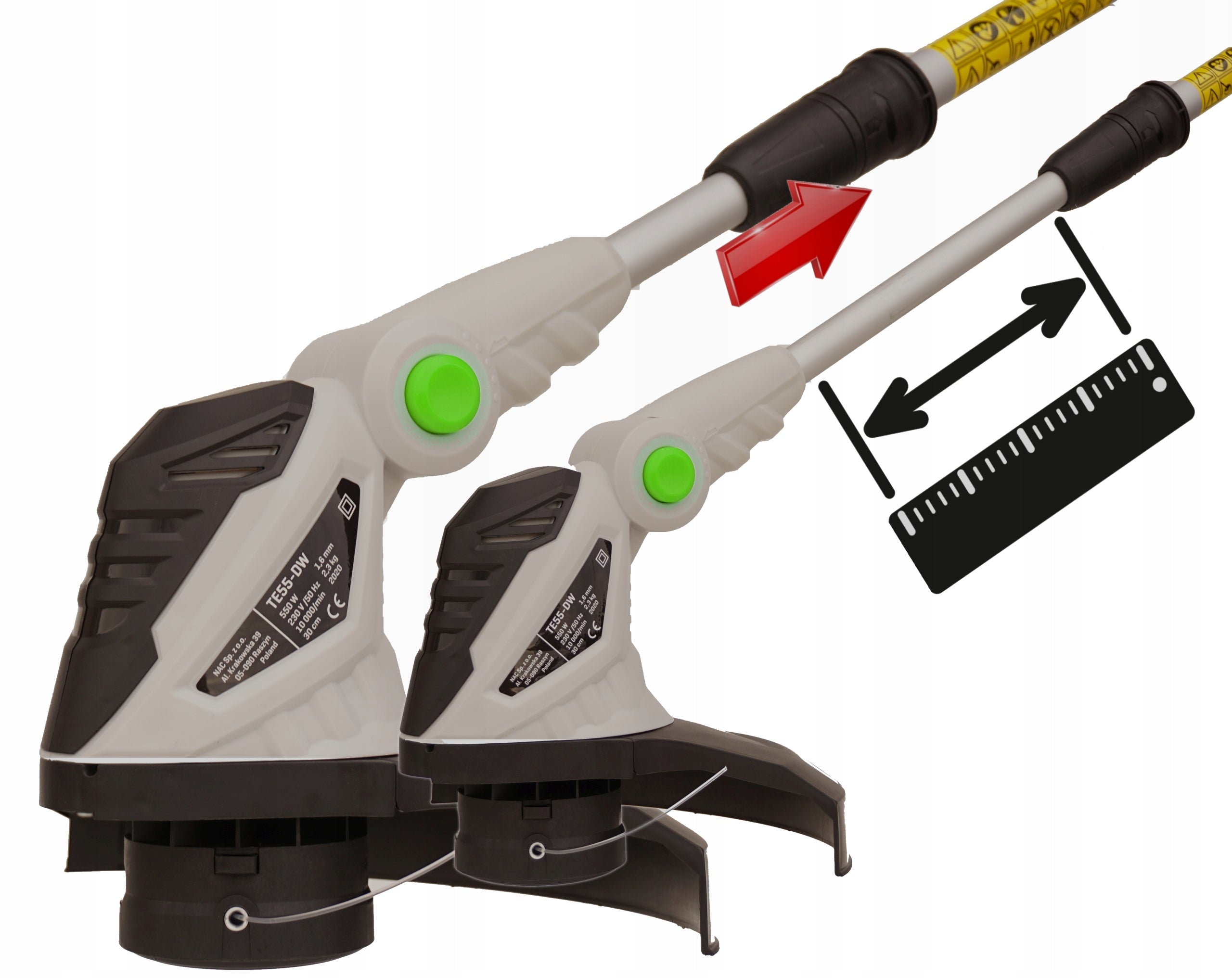 NAC ELECTRIC SCYTHE TRIMMER TE55-DW 550W STRONG LINE HEAD Tool weight 2.6 kg