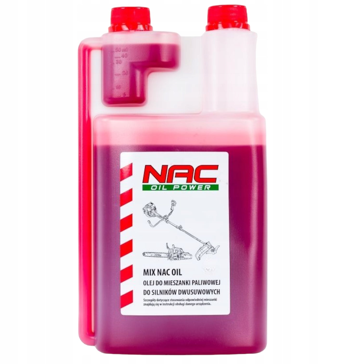 NAC OIL 0,5L RED 2-STROKE 2T FOR SAW BLADE MIX
