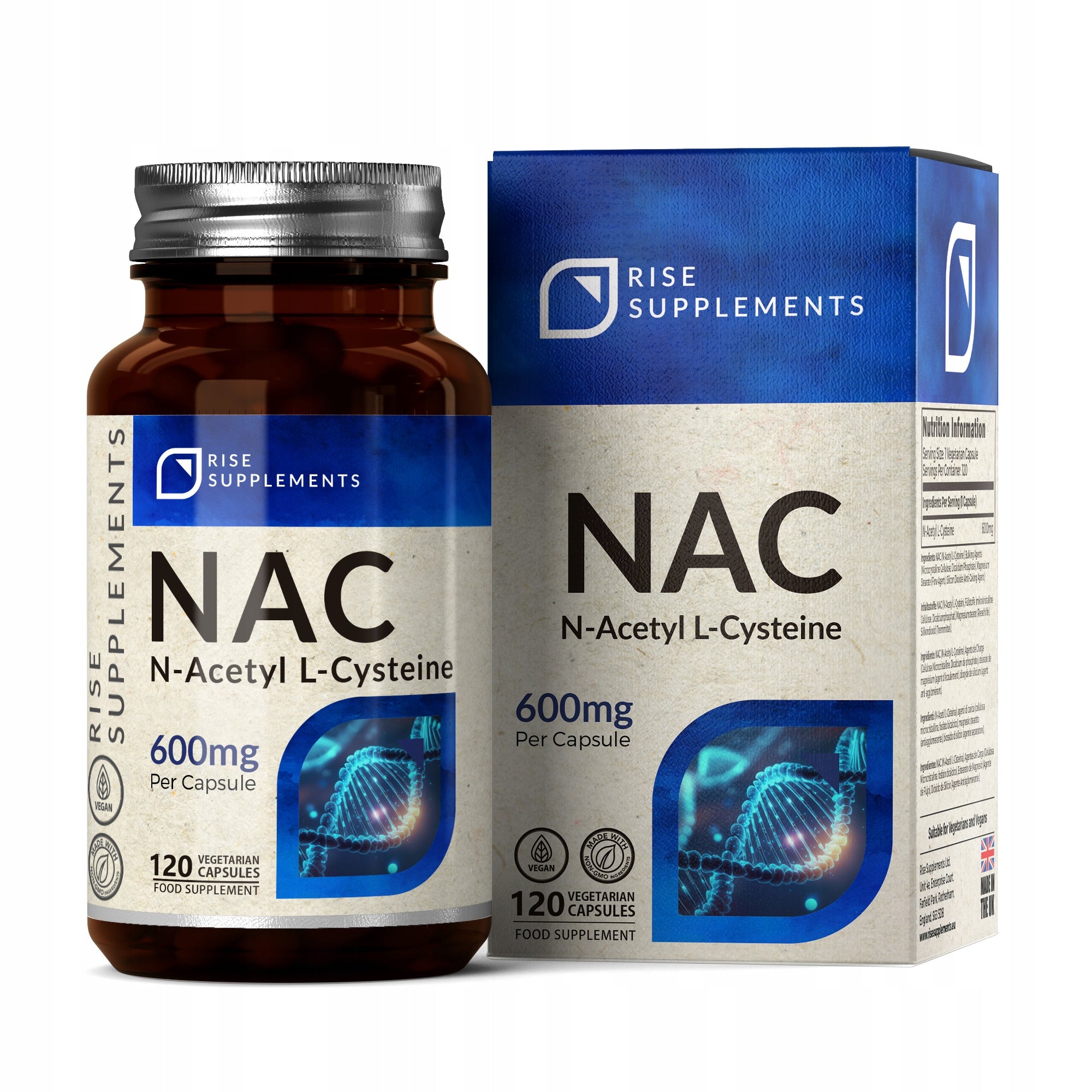 NAC Supplement N-Acetyl L-Cysteine 120 Capsules of 600mg