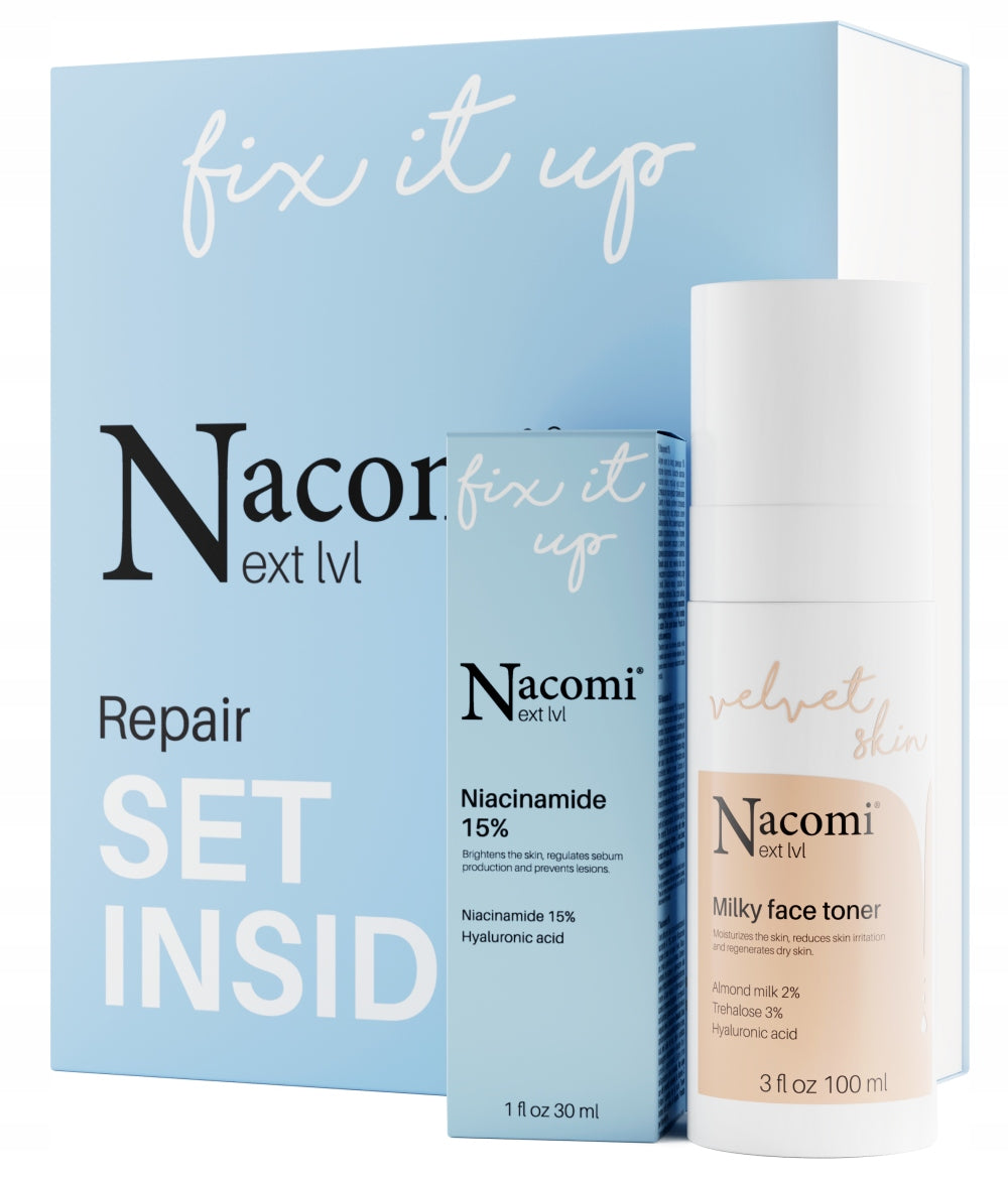 Set Nacomi Next Lvl: Repair Niacinamide 15 %, 30 ml + Tonic, 100 ml 