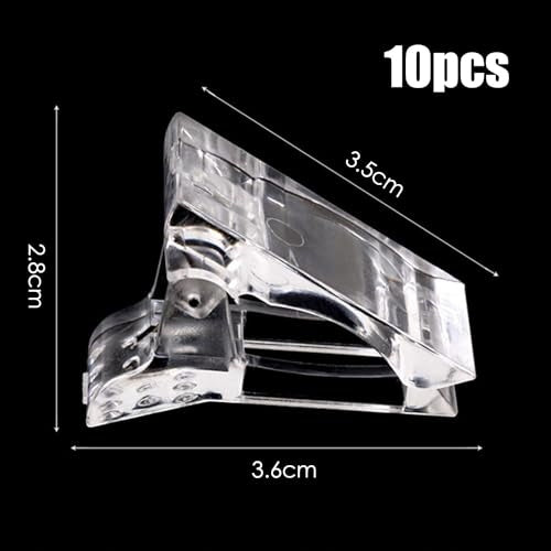 NAIL CLIPS GEL TRANSPARENT MANICURE EXTENSIONS 10 PCS Manufacturer code Bez marki