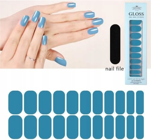 NAIL STICKERS GLOSSY OVAL GEL SEMI-PERMANENT WoodEN SET Brand no brand
