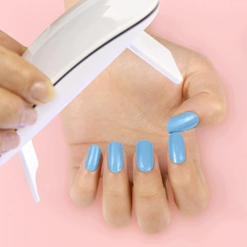NAIL STICKERS GLOSSY OVAL GEL SEMI-PERMANENT WoodEN SET Manufacturer code Producent niezależny