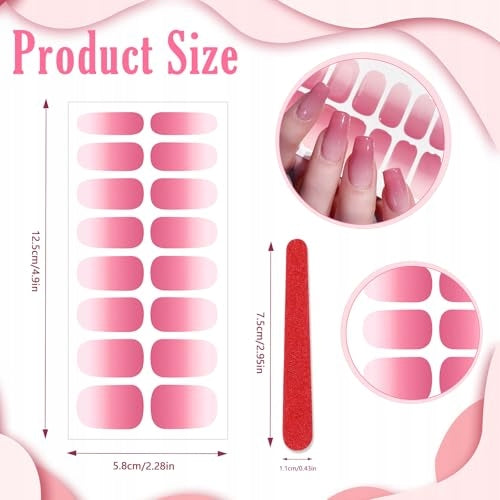 NAIL STICKERS SELF-ADHESIVE SOLID COLORS SET OF 8 SHEETS Manufacturer code Bez marki