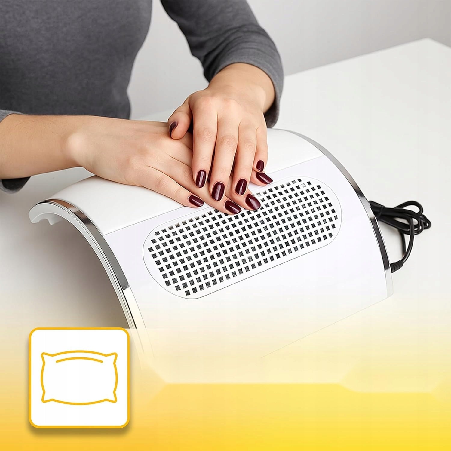 NAIL VACUUM CLEANER 40W EFFICIENT MANICURE PEDICURE WHITE TOUCH Kind punch