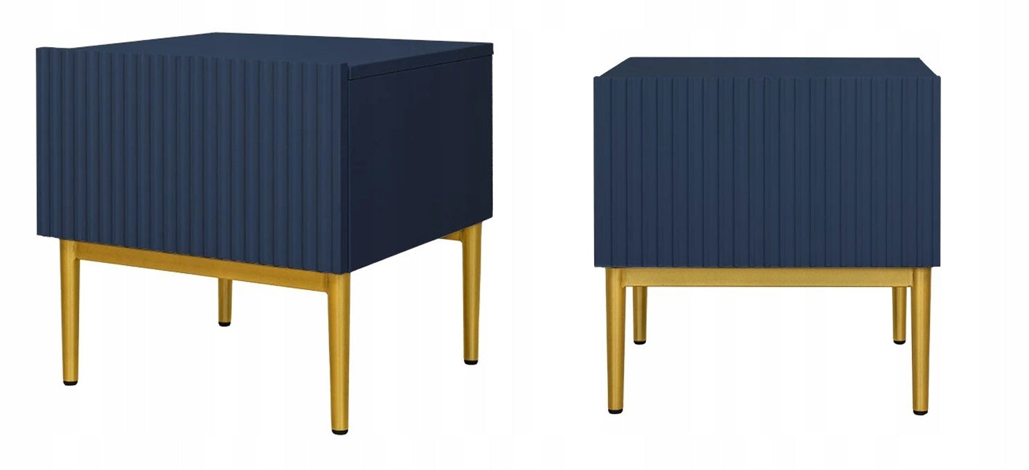 2 Stk. Nachttischset Bogart Nicole, blau 