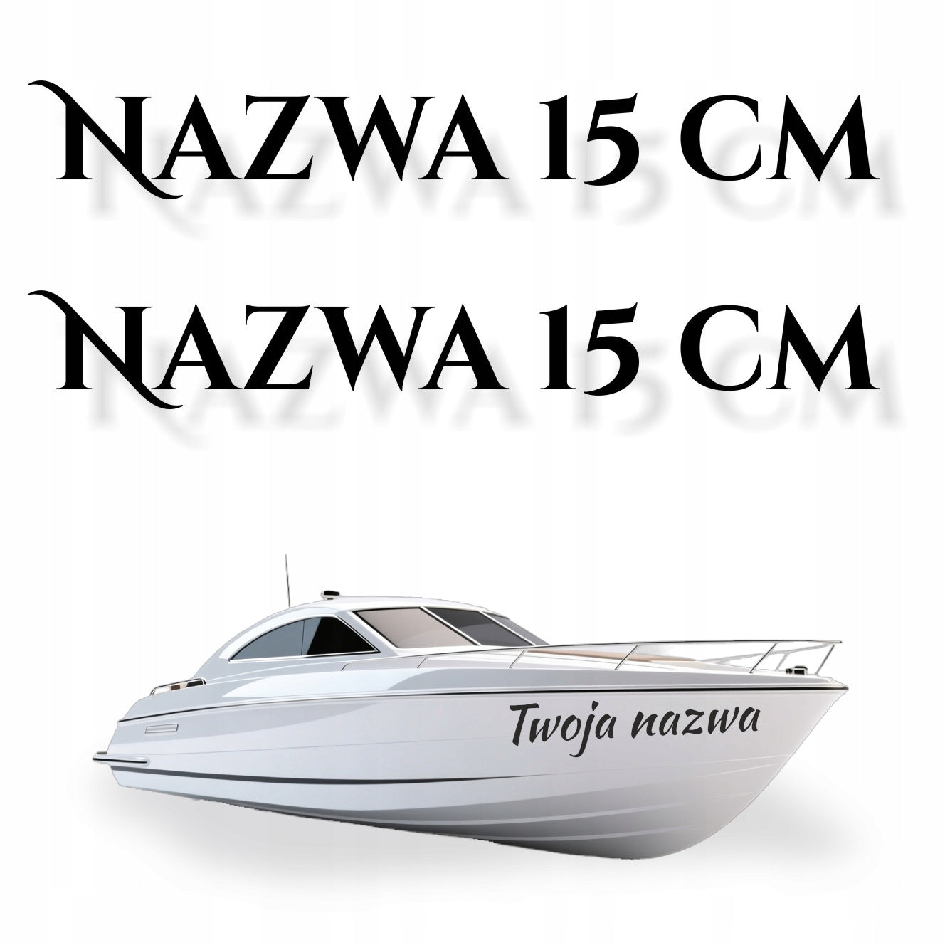 NAME FOR BOAT 2 PCS Self Adhesive Boat Sailboat Yacht 15 cm