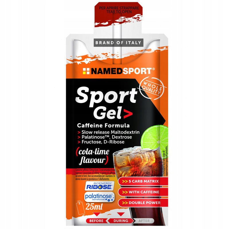 NAMEDSPORT Sport Gel Caffeine Formula 25ml ZEL ENERGY WITH CAFFEINE COLA