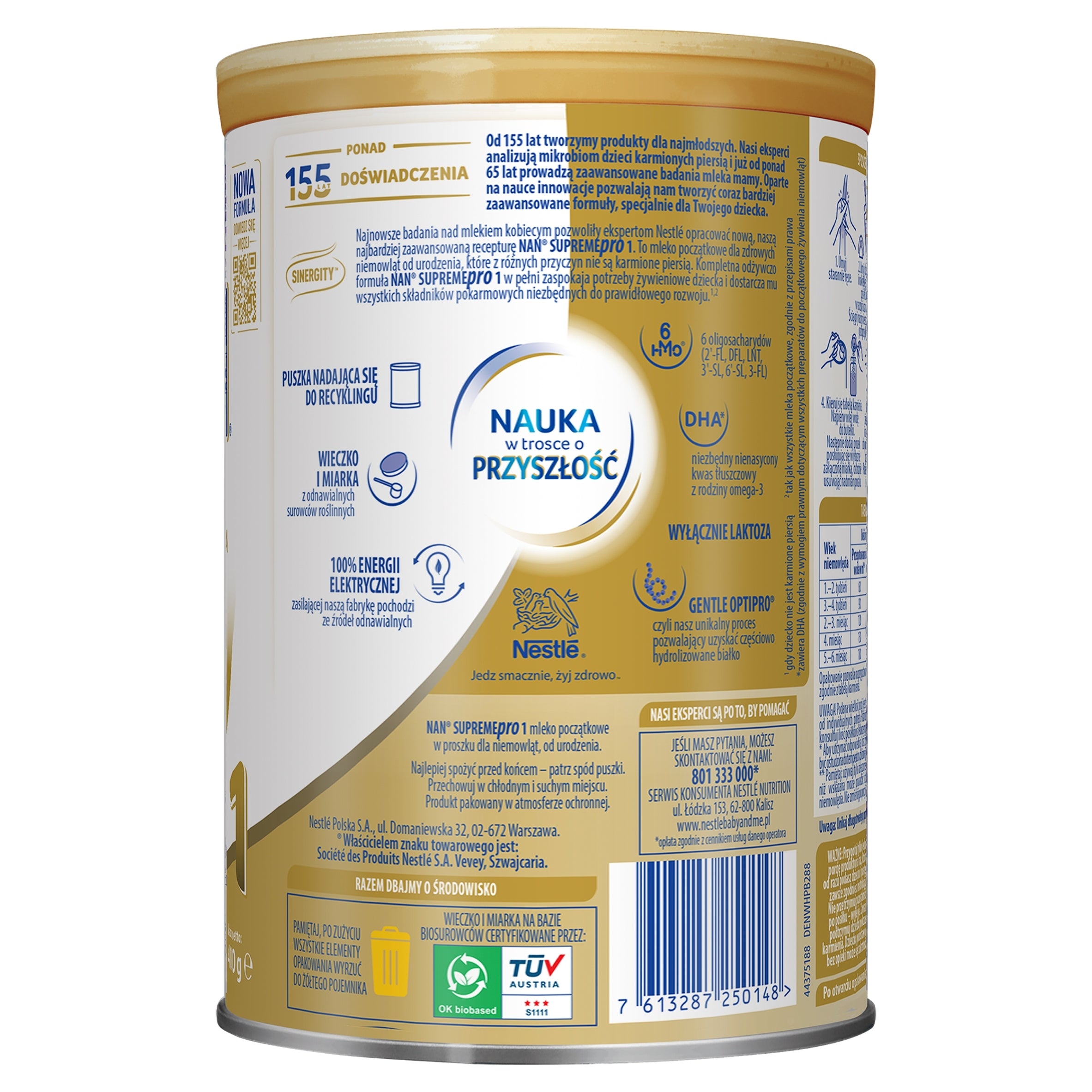 NAN SUPREMEPRO 1 Initial Milk Powder for Babies 400 g Packaging status original