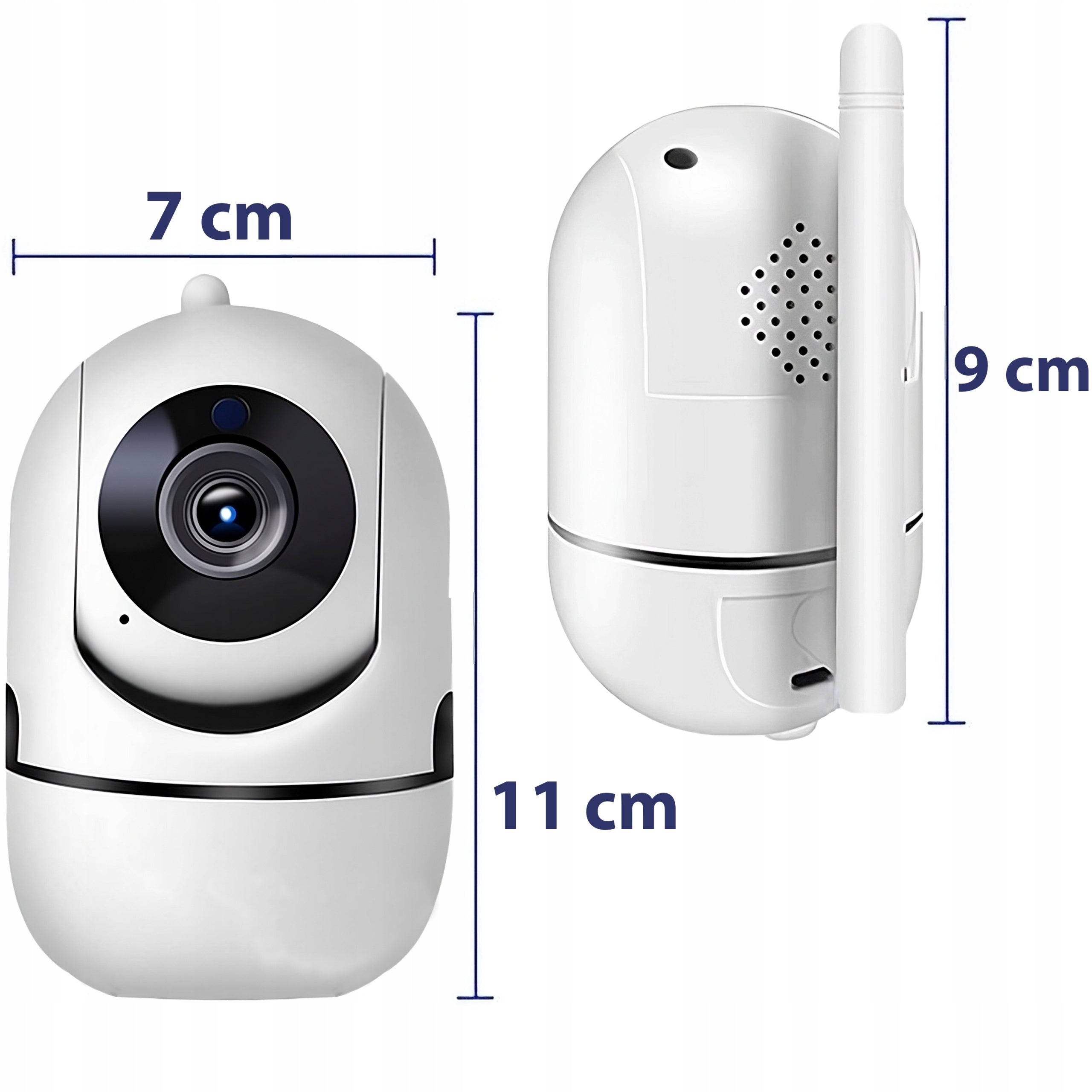 NANNY ELECTRIC CAMERA FULL HD WIFI ROTATING 100m RANGE NIGHT MODE Manufacturer code Niania elektryczna obrotowa FULL HD APLIKACJA