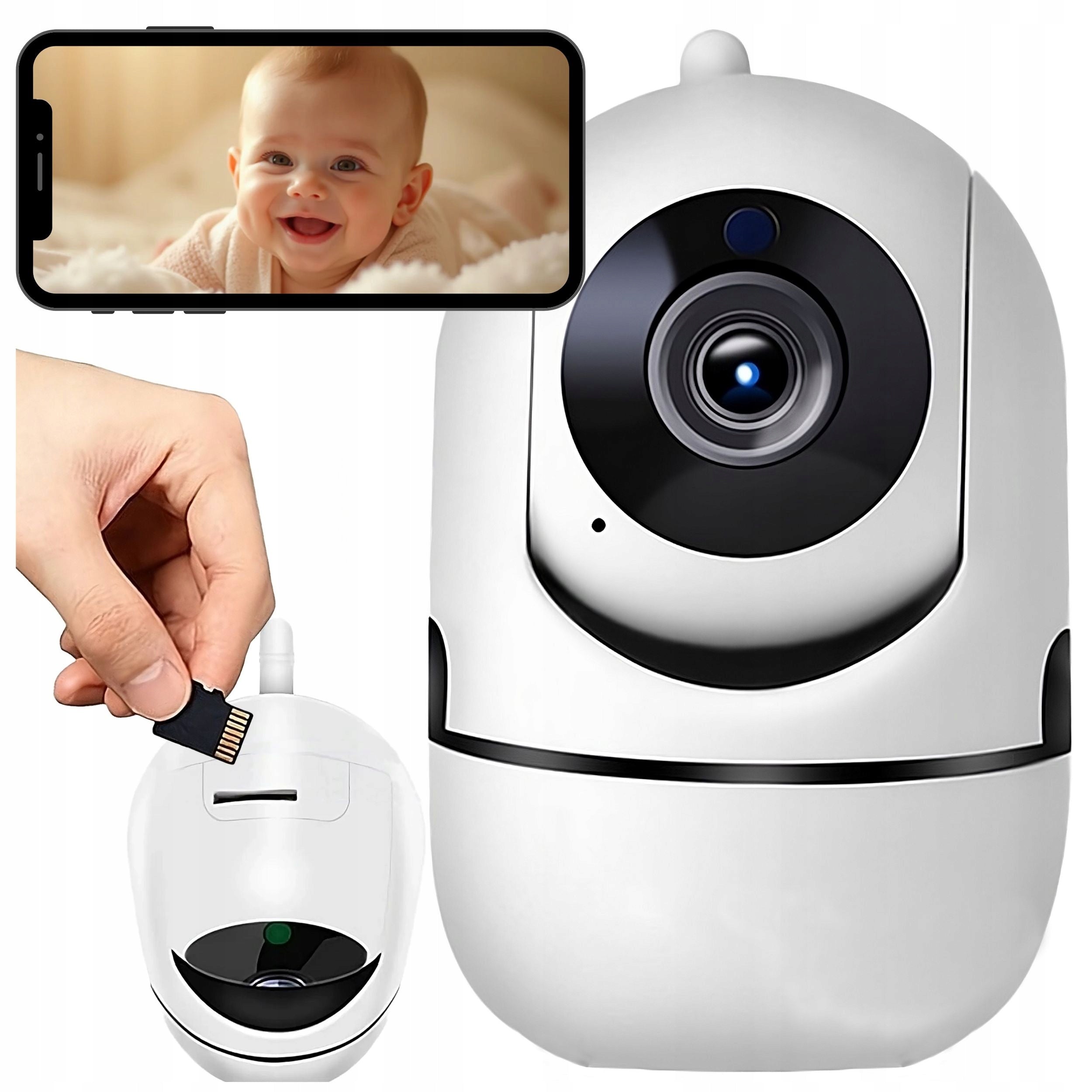 NANNY ELECTRIC CAMERA FULL HD WIFI ROTATING 100m RANGE NIGHT MODE