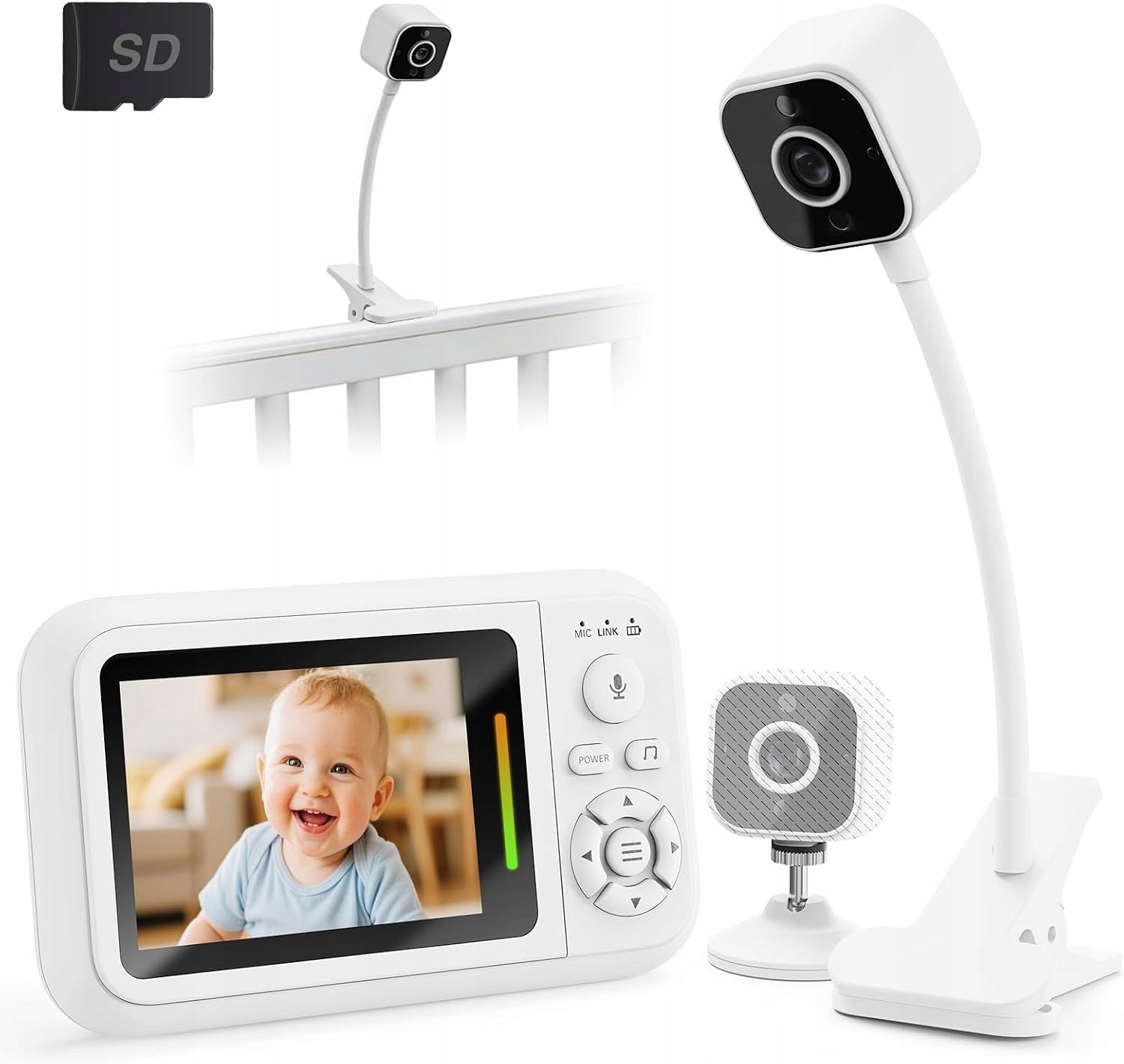 NANNY ELECTRONIC CAMERA 1080P WITHOUT WI-FI NIGHT VISION SOUND HANDLE NUOTUN