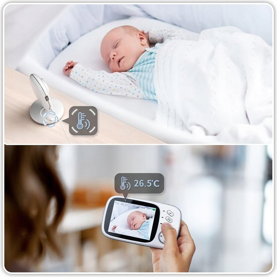 NANNY ELECTRONIC HD CAMERA NIGHT MODE THERMOMETER IPS 2000MAH MONITOR Kind electronic nanny
