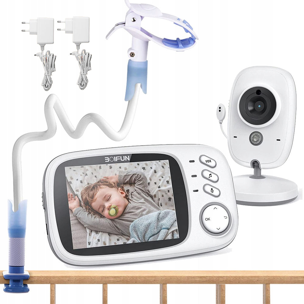 NANNY ELECTRONIC LULLABY CAMERA LIVE NIGHT MODE VOX 3.2'' LCD HOLDER