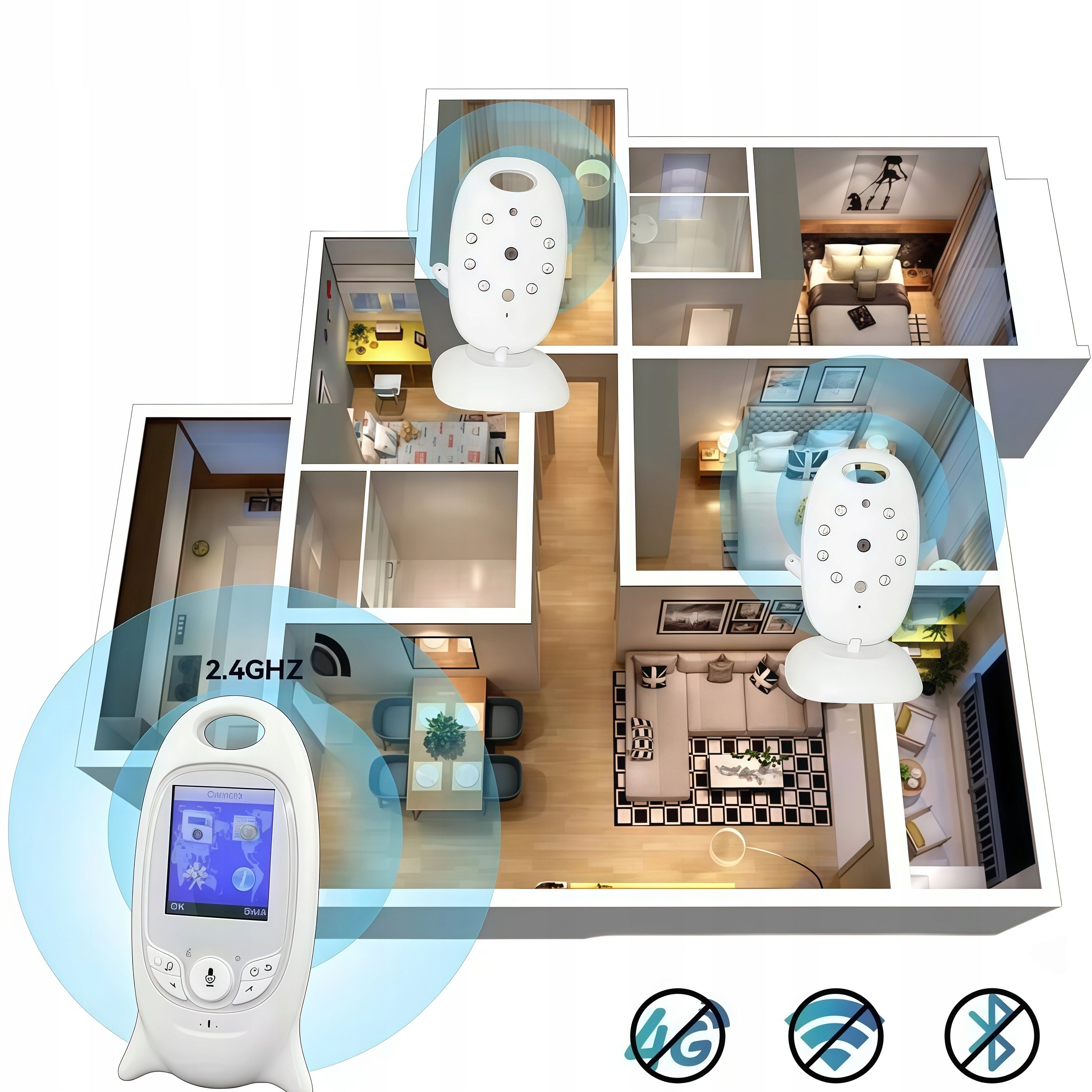 NANNY ELECTRONIC VIDEO LIVE CAMERA LCD NIGHT MODE 2" VOX Manufacturer code kamera, nagrywanie, termometr, tryb nocny
