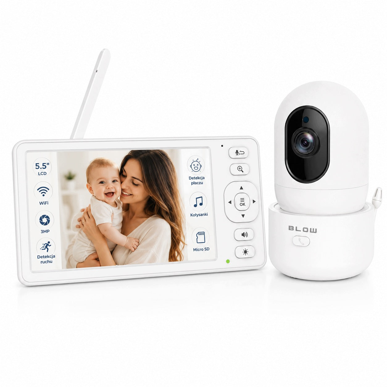 NANNY ELECTRONIC WIFI CAMERA MONITOR LCD HD LIVE NIGHT MODE ROTATING Packaging status original
